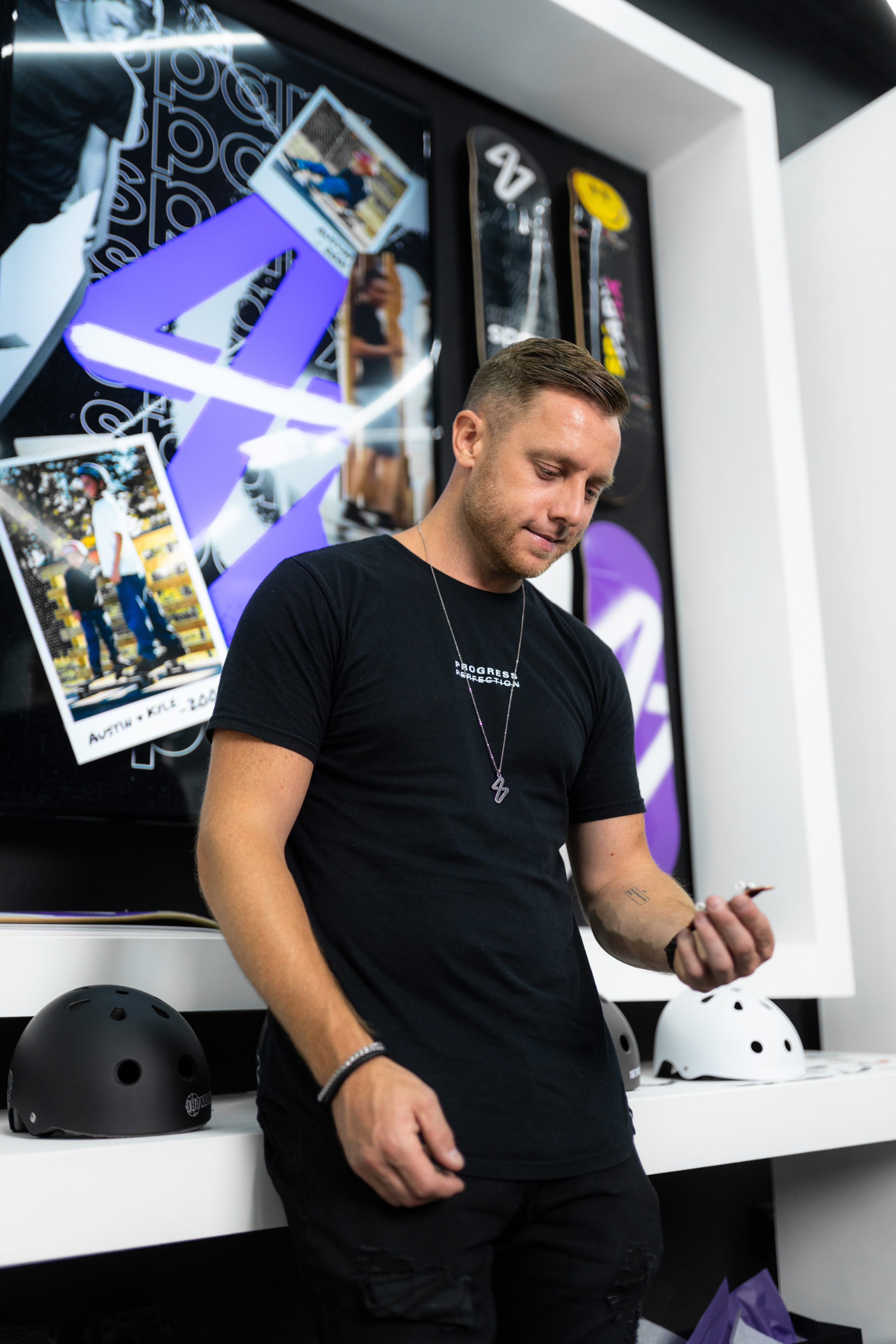 Portrait of Kyle Buckner in the studio